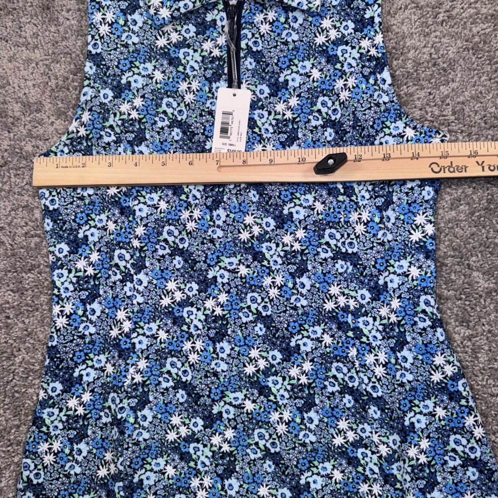 johnnie-O Ginny Dress Womens Floral Stretch Navy Blue Small NEW - Picture 9 of 12